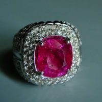 7ct Burmese Ruby Mens Ring