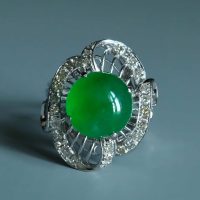 Antique Platinum Jadeite Ring, imperial jadeite jade ring, jadeite ring singapore, jade ring singapore, high quality jade ring, antique jade rings for sale, fine jade jewelry hong kong, green jade ring price, Gem Gardener