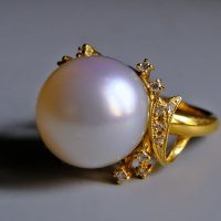 burmese pearl ring, burmese south sea pearls, 14mm south sea pearl price, 14mm pearl ring, 15mm pearl ring for sale, large vintage pearl rings, big vintage pearl ring, pearl ring singpore, Gem Gardener