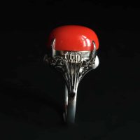 Coral Dome Ring, ox blood red coral, art deco coral ring, antique coral ring, vintage red coral ring, antique art deco rings, red coral ring singapore, Gem Gardener