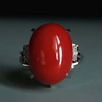 Coral Dome Ring, ox blood red coral, art deco coral ring, antique coral ring, vintage red coral ring, antique art deco rings, red coral ring singapore, Gem Gardener
