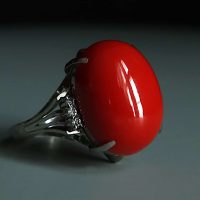 Coral Dome Ring, ox blood red coral, art deco coral ring, antique coral ring, vintage red coral ring, antique art deco rings, red coral ring singapore, Gem Gardener