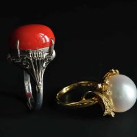 Coral Dome Ring, ox blood red coral, art deco coral ring, antique coral ring, vintage red coral ring, antique art deco rings, red coral ring singapore, Gem Gardener