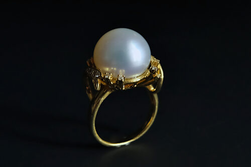 burmese pearl ring, burmese south sea pearls, 14mm south sea pearl price, 14mm pearl ring, 15mm pearl ring for sale, large vintage pearl rings, big vintage pearl ring, pearl ring singpore, Gem Gardener