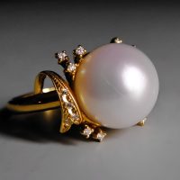 burmese pearl ring, burmese south sea pearls, 14mm south sea pearl price, 14mm pearl ring, 15mm pearl ring for sale, large vintage pearl rings, big vintage pearl ring, pearl ring singpore, Gem Gardener