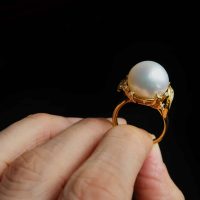 burmese pearl ring, burmese south sea pearls, 14mm south sea pearl price, 14mm pearl ring, 15mm pearl ring for sale, large vintage pearl rings, big vintage pearl ring, pearl ring singpore, Gem Gardener