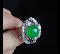 antique jade chinese platinum ring video
