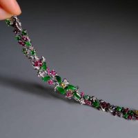 vintage jade bracelet, vintage jade jewelry for sale, chinese jade bracelet, jade and diamond bracelet, tutti frutti gemstone bracelet, ruby jade bracelet, jade jewellery singapore, Gem Gardener