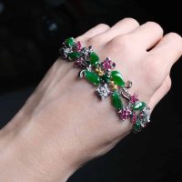 vintage jade bracelet, vintage jade jewelry for sale, chinese jade bracelet, jade and diamond bracelet, tutti frutti gemstone bracelet, ruby jade bracelet, jade jewellery singapore, Gem Gardener