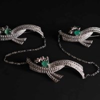 Kerosang Brooch, peranakan brooch singapore, white gold brooch, kerongsang brooch pin, antique peranakan jewellery, Gem Gardener