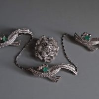Kerosang Brooch, peranakan brooch singapore, white gold brooch, kerongsang brooch pin, antique peranakan jewellery, Gem Gardener