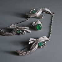 Kerosang Brooch, peranakan brooch singapore, white gold brooch, kerongsang brooch pin, antique peranakan jewellery, Gem Gardener