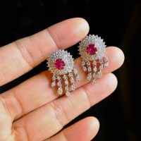 Ruby Drop Earrings, burma ruby jewelry, ruby earrings singapore, art deco ruby earrings, drop earrings singapore, ruby jewellery singapore, Gem Gardener