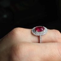 Dainty Red Ruby Ring White Gold, ruby ring sinapore, unheated ruby ring, ruby jewellery singapore, small ruby rings for women, natural ruby ring price, african ruby ring white gold, Gem Gardener