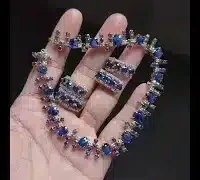 Blue Sapphire Necklace Gold, vintage blue sapphire necklace, blue sapphire necklace singapore, burmese sapphire necklace, sapphire jewellery singapore, buy sapphire necklace earring set, natural blue sapphire necklace for sale, Gem Gardener