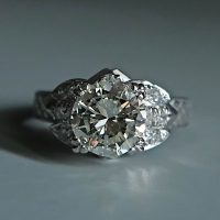 vintage platinum diamond ring, antique platinum diamond ring, diamond ring singapore, 1.5ct diamond ring, mid century diamond ring for sale, antique jewellery singapore, vintage rings singapore, vintage engagement ring singapore, Gem Gardener