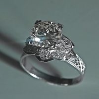 vintage platinum diamond ring, antique platinum diamond ring, diamond ring singapore, 1.5ct diamond ring, mid century diamond ring for sale, antique jewellery singapore, vintage rings singapore, vintage engagement ring singapore, Gem Gardener