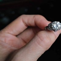 vintage platinum diamond ring, antique platinum diamond ring, diamond ring singapore, 1.5ct diamond ring, mid century diamond ring for sale, antique jewellery singapore, vintage rings singapore, vintage engagement ring singapore, Gem Gardener