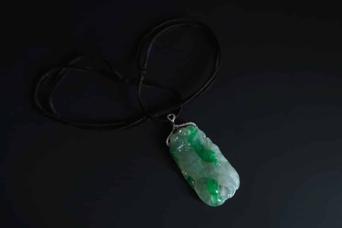 carved jade pendant, carved jade pendants for sale, jade pendant singapore, fine jade jewelry hong kong, green jadeite carved pendant, Gem Gardener