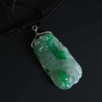 carved jade pendant, translucent jade pendant, carved jade pendants for sale, jade pendant singapore, fine jade jewelry hong kong, green jadeite carved pendant, Gem Gardener