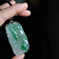 carved jade pendant, translucent jade pendant, carved jade pendants for sale, jade pendant singapore, fine jade jewelry hong kong, green jadeite carved pendant, Gem Gardener
