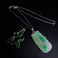 carved jade pendant, translucent jade pendant, carved jade pendants for sale, jade pendant singapore, fine jade jewelry hong kong, green jadeite carved pendant, Gem Gardener