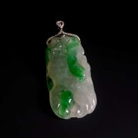 carved jade pendant, translucent jade pendant, carved jade pendants for sale, jade pendant singapore, fine jade jewelry hong kong, green jadeite carved pendant, Gem Gardener