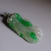carved jade pendant, translucent jade pendant, carved jade pendants for sale, jade pendant singapore, fine jade jewelry hong kong, green jadeite carved pendant, Gem Gardener