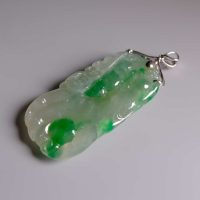 carved jade pendant, translucent jade pendant, carved jade pendants for sale, jade pendant singapore, fine jade jewelry hong kong, green jadeite carved pendant, Gem Gardener
