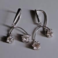 diamond drop earrings, kinetic earrings, dangle diamond earrings, statement diamond earrings, diamond drop earrings singapore, diamond earrings singapore, simple diamond drop earrings, Gem Gardener