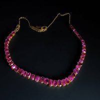 30ctw Burmese Ruby YG Necklace 1