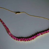 30ctw Burmese Ruby YG Necklace 2