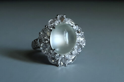 Glassy Ice Jade Ring