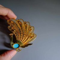 antique peacock brooch, vintage peacock brooch, antique turquoise brooch, vintage turquoise brooch, antique gold brooches for sale, antique gold brooch for men, vintage brooch singapore, gold brooch singapore, peacock jewelry, Gem Gardener