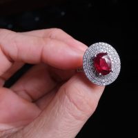 unheated ruby ring, oval ruby ring, natural unheated untreated ruby, ruby ring singapore, ruby engagement ring with diamonds, ruby engagement ring singapore, ruby halo rings for sale, Gem Gardener