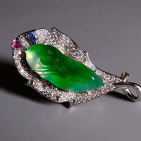 Icy Green Jade Pendant, 飘花翡翠, 翡翠, 玻璃种, green jade pendant charm, jade pendant singapore, ice jade jewelry for sale, jade jewellery singapore, jade leaf pendant price, carved jade pendants for sale, Gem Gardener