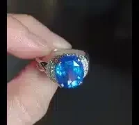 Cornflower Blue Sapphire Ring, unheated blue sapphire ring, intense cornflower blue sapphire, blue sapphire ring singapore, blue sapphire ring singapore price, unheated untreated blue sapphire, engagement ring singapore, Gem Gardener
