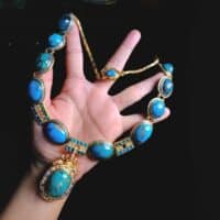 Persian Turquoise Jewelry, turquoise statement necklace chunky, antique turquoise jewellery, large turquoise necklace for sale, statement turquoise necklace, persian turquoise necklace buy, statement necklace singapore, Gem Gardener