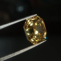 11ct Fancy Yellow Asscher Cut Diamond