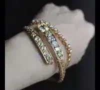 antique gold snake oec diamond bangle video