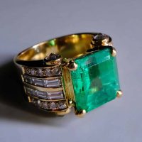Colombian Emerald Mens Ring, mens art deco emerald ring, art deco emerald rings for sale, art deco emerald ring vintage, vintage emerald rings for sale, vintage emerald rings art deco, vivid green emerald ring, high end emerald ring, high quality emerald ring, emerald ring singapore, Gem Gardener