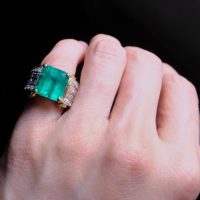 Colombian Emerald Mens Ring, mens art deco emerald ring, art deco emerald rings for sale, art deco emerald ring vintage, vintage emerald rings for sale, vintage emerald rings art deco, vivid green emerald ring, high end emerald ring, high quality emerald ring, emerald ring singapore, Gem Gardener