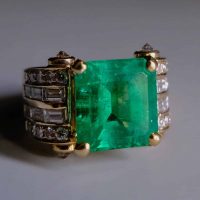 Colombian Emerald Mens Ring, mens art deco emerald ring, art deco emerald rings for sale, art deco emerald ring vintage, vintage emerald rings for sale, vintage emerald rings art deco, vivid green emerald ring, high end emerald ring, high quality emerald ring, emerald ring singapore, Gem Gardener