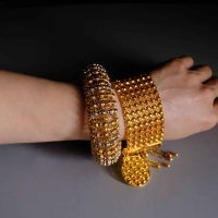 intricate gold bangle, gold cage bracelet, intricate gold bracelet, vintage indian bangles, 22k gold bangle designs with price, ornate gold bangle, vintage gold bangles for sale, chunky gold solid bracelet, Gem Gardener