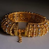 intricate gold bangle, gold cage bracelet, intricate gold bracelet, vintage indian bangles, 22k gold bangle designs with price, ornate gold bangle, vintage gold bangles for sale, chunky gold solid bracelet, Gem Gardener