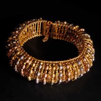 intricate gold bangle, gold cage bracelet, intricate gold bracelet, vintage indian bangles, 22k gold bangle designs with price, ornate gold bangle, vintage gold bangles for sale, chunky gold solid bracelet, Gem Gardener
