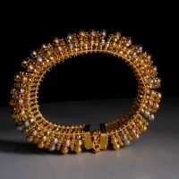 intricate gold bangle, gold cage bracelet, intricate gold bracelet, vintage indian bangles, 22k gold bangle designs with price, ornate gold bangle, vintage gold bangles for sale, chunky gold solid bracelet, Gem Gardener