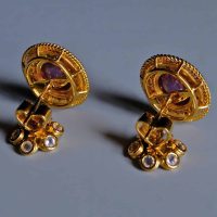 purple sapphire earrings, purple sapphire stud earrings, kashmir sapphire earrings, purple sapphire earrings gold, purple sapphire jewelry sapphire earrings singapore, Gem Gardener