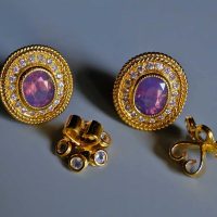 purple sapphire earrings, purple sapphire stud earrings, kashmir sapphire earrings, purple sapphire earrings gold, purple sapphire jewelry sapphire earrings singapore, Gem Gardener