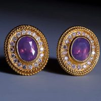 purple sapphire earrings, purple sapphire stud earrings, kashmir sapphire earrings, purple sapphire earrings gold, purple sapphire jewelry sapphire earrings singapore, Gem Gardener